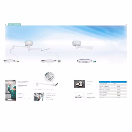Lampada operatoria a luce LED chirurgica per apparecchiature mediche Operazioni mediche chirurgiche Shadowless a cupola singola