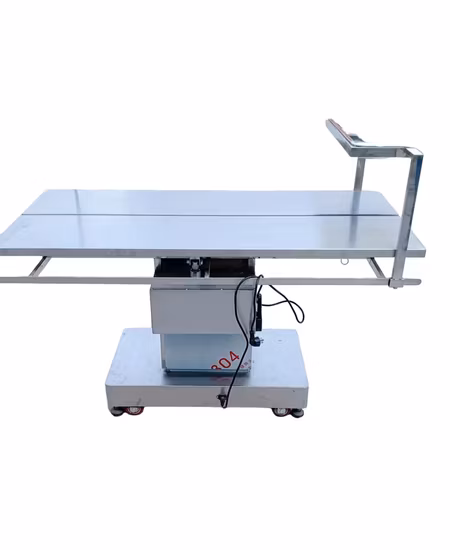 Tavolo operatorio chirurgico veterinario a forma di V in acciaio inossidabile per cani da compagnia